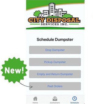 City Disposal Dumpster Rental Mobile App
