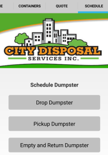 Dumpster Rental Mobile App